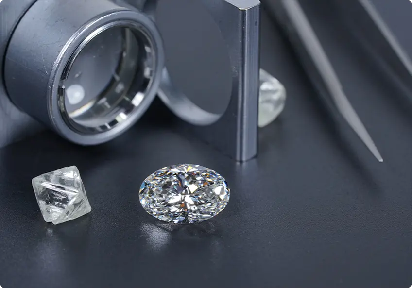 Raw element, radiant result.